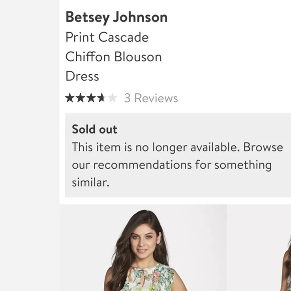 BETSEY JOHNSON Floral Garden Dress Blouson Ruffle - Picture 10 of 13